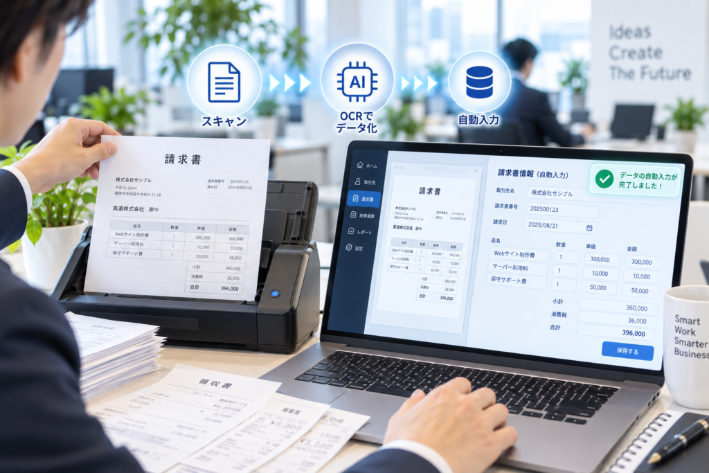 AI-OCRによる帳票・請求書の自動読み取り