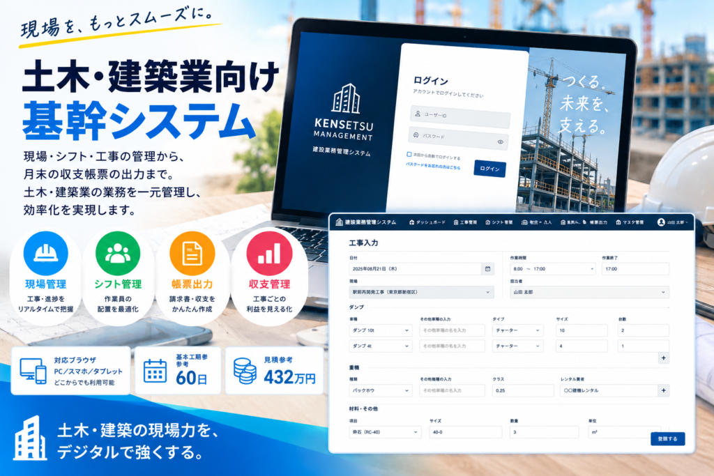 基幹システム（土木・建築）例